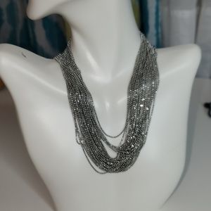 Express silver string chains Necklace